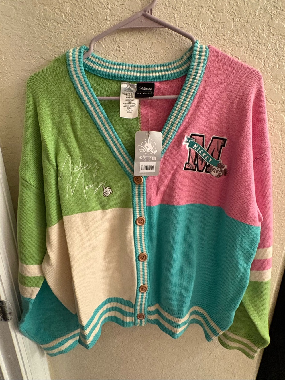 Her Universe x Disney Mickey Mouse Colorblock Button-Up Cardigan
